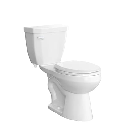 Proflo Calhoun 1.28 GPF Two Piece Elongated Chair Height Toilet with Left Hand Lever ADA Compliant PROPFCLC412HEMWH
